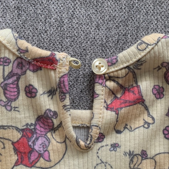 Disney baby girl 6-9 months Yellow Tutu Baby onesie with Headband Winnie Piglet - Picture 7 of 9